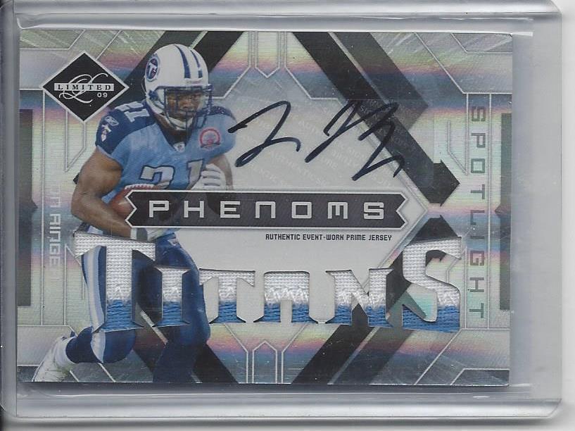 JAVON RINGER 2009 LIMITED PHENOMS SPOTLIGHT GOLD 2 COLOR PATCH AUTO RC #D 8/25
