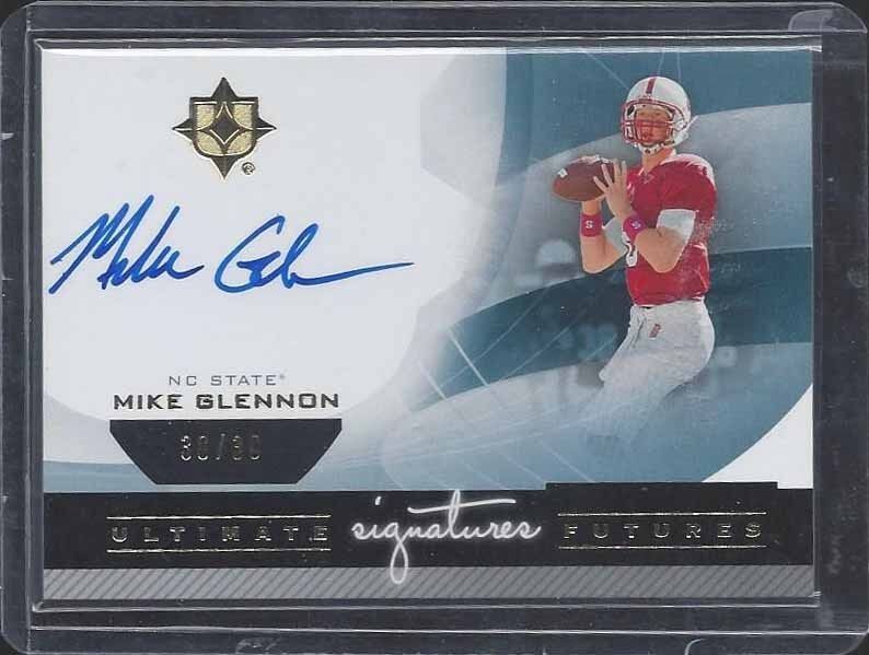 MIKE GLENNON 2013 UPPER DECK ULTIMATE SIGNATURE FUTURES ON CARD AUTO RC #D 30/30