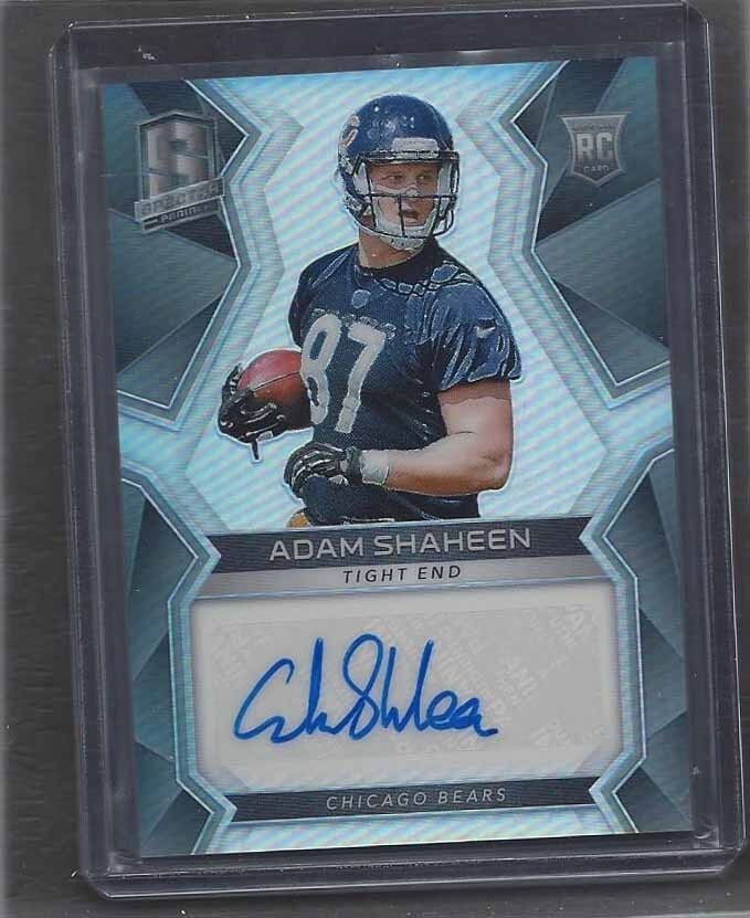 ADAM SHAHEEN 2017 PANINI SPECTRA CHICAGO BEARS ROOKIE AUTO RC #D /199