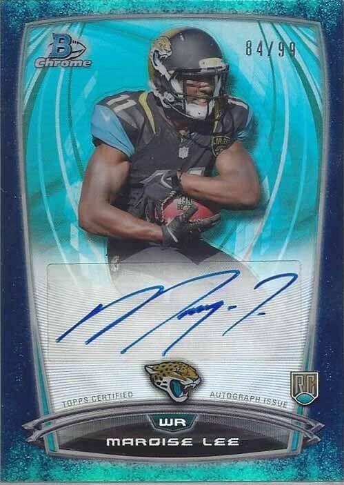 MARQISE LEE 2014 BOWMAN CHROME BUBBLES REFRACTOR ROOKIE AUTO RC #D 84/99