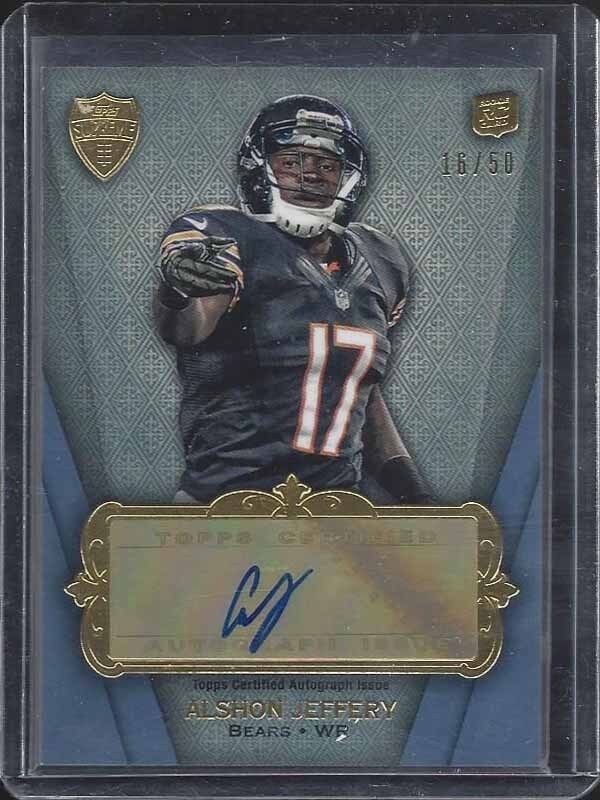 ALSHON JEFFERY 2012 TOPPS SUPREME CHICAGO BEARS ROOKIE AUTO RC #D 16/50