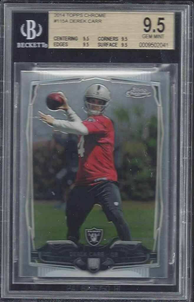 DEREK CARR 2014 TOPPS CHROME RAIDERS ROOKIE RC #115 BGS 9.5 GEM MINT