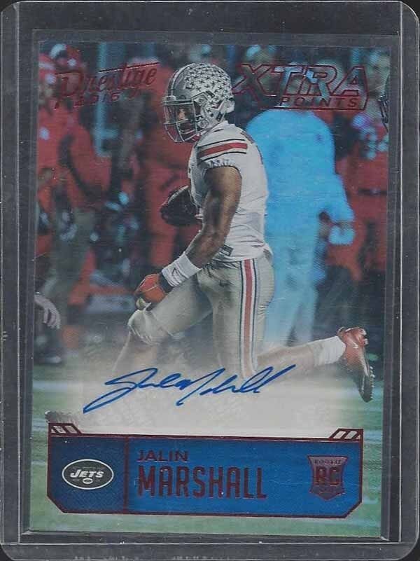 JALIN MARSHALL 2016 PRESTIGE XTRA POINTS RED OHIO STATE BUCKEYES ROOKIE AUTO RC