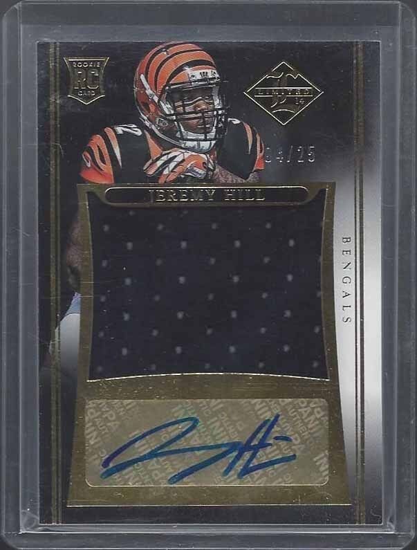 JEREMY HILL 2014 LIMITED GOLD JUMBO ROOKIE JERSEY AUTO RC #D 4/25