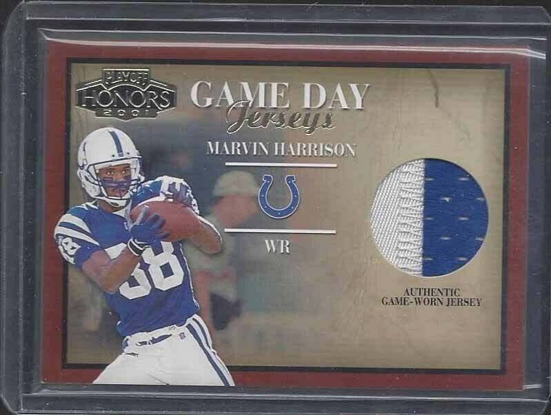 MARVIN HARRISON 2001 PLAYOFF HONORS GAME DAY 2 COLOR COLTS PATCH #23