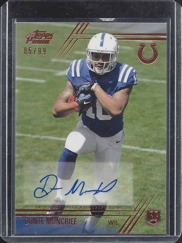 DONTE MONCRIEF 2014 TOPPS PRIME BRONZE COLTS VARIATION ROOKIE AUTO RC #D /99