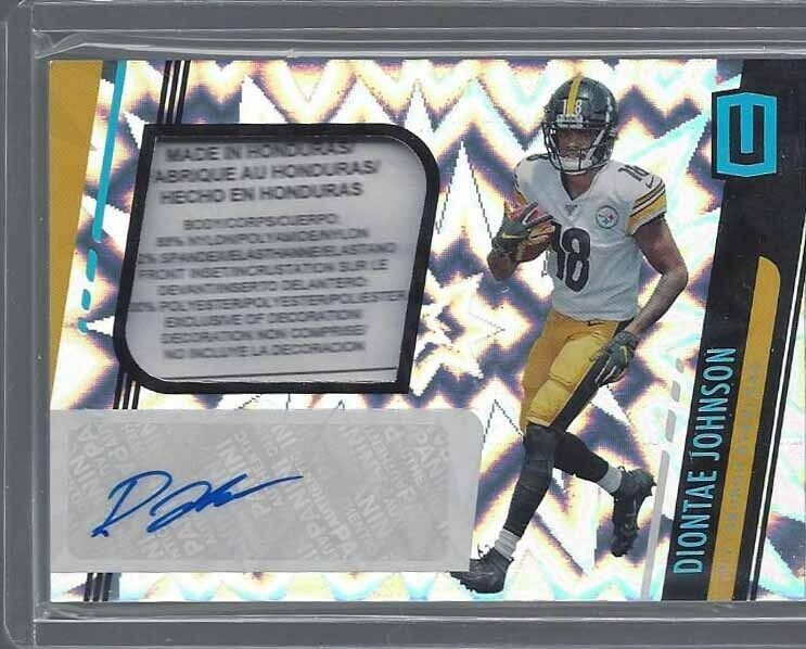 DIONTAE JOHNSON 2019 UNPARALLELED BURST RPA TAG PATCH AUTO RC TRUE #D 1/1