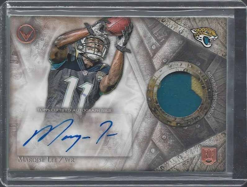 MARQISE LEE 2014 TOPPS VALOR RPA JAGUARS SHIELD OF HONOR ROOKIE PATCH AUTO RC