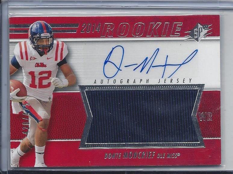 DONTE MONCRIEF 2014 SPX OLE MISS ROOKIE JERSEY AUTO RC #D /425