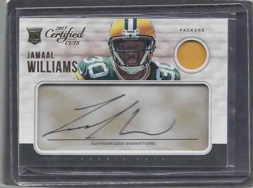 JAMAAL WILLIAMS 2017 CERTIFIED CUTS PACKERS PATCH AUTO RC #D 141/299