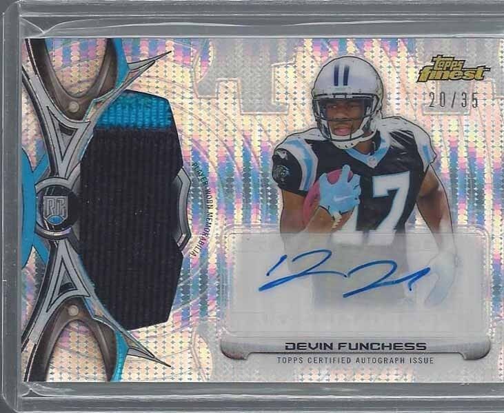 DEVIN FUNCHESS 2015 FINEST RPA PULSAR REFRACTOR 3 COLOR PATCH AUTO RC #D 20/35