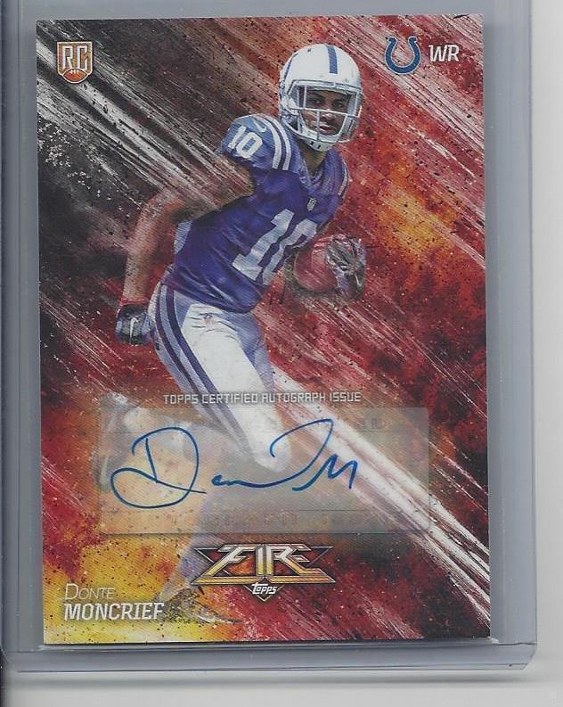 DONTE MONCRIEF 2014 TOPPS FIRE RED INSERT COLTS ROOKIE AUTO RC