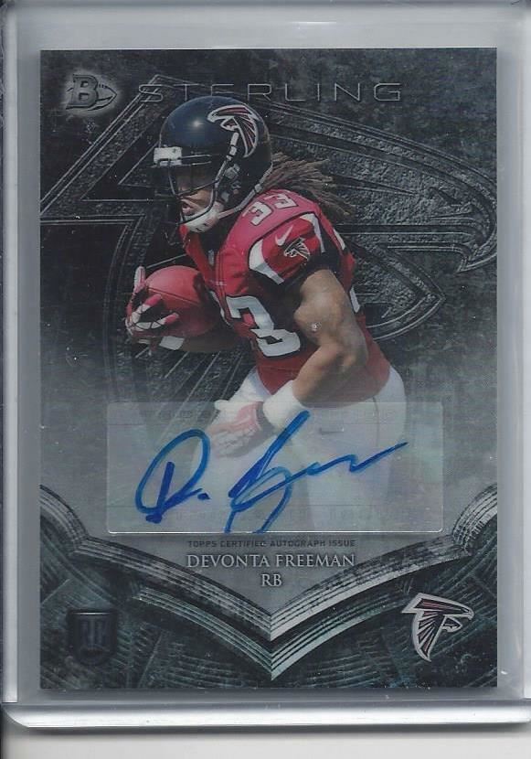 DEVONTA FREEMAN 2014 BOWMAN STERLING ON CARD FALCONS ROOKIE AUTO REDEMPTION RC