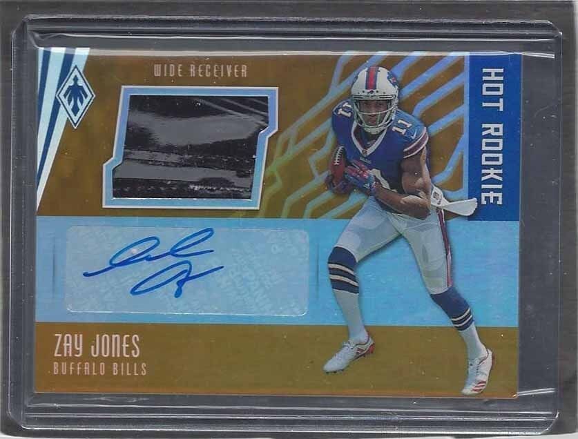 ZAY JONES 2017 PHOENIX HOT ROOKIE ORANGE BILLS SHOE PATCH AUTO RC #D 93/99