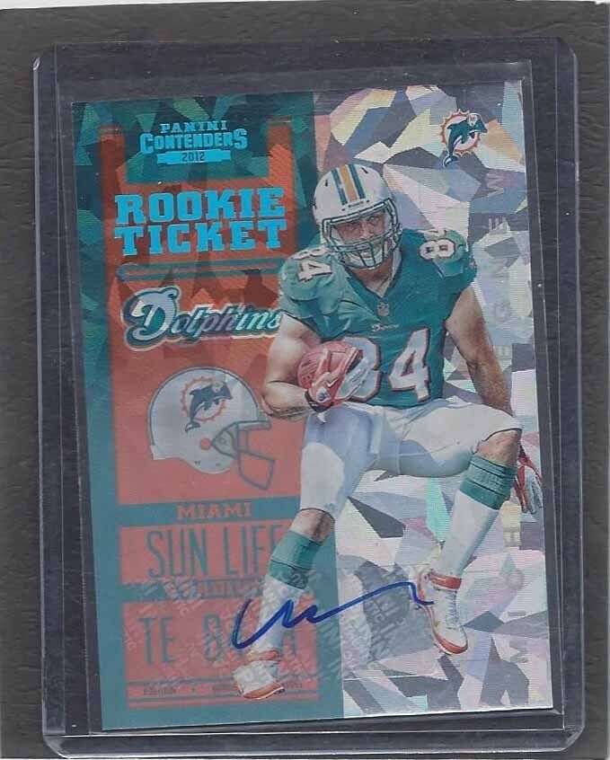 MICHAEL EGNEW 2012 CONTENDERS CRACKED ICE DOLPHINS ROOKIE AUTO RC #D 19/20