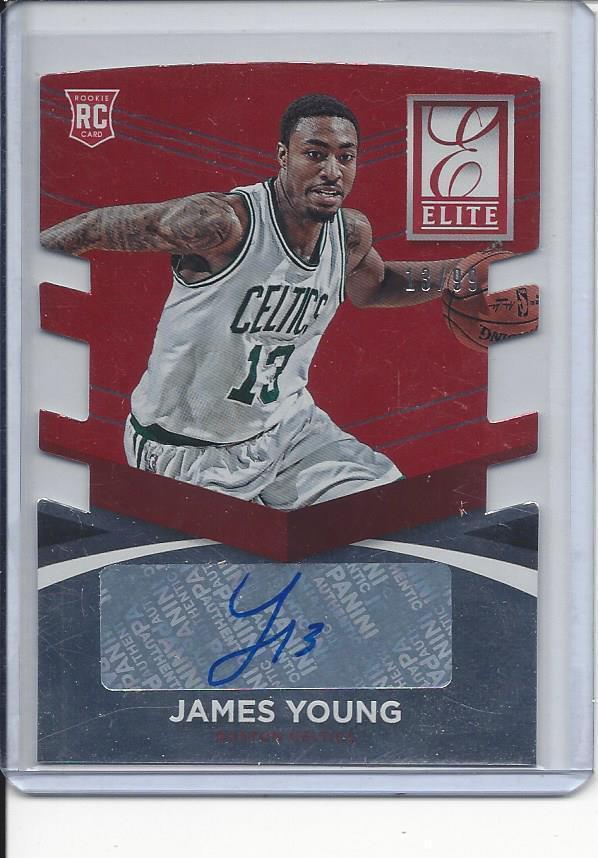 1/1 JAMES YOUNG 2014-15 ELITE RED DIE CUT AUTO RC #D 13/99 HIS JERSEY #13!!