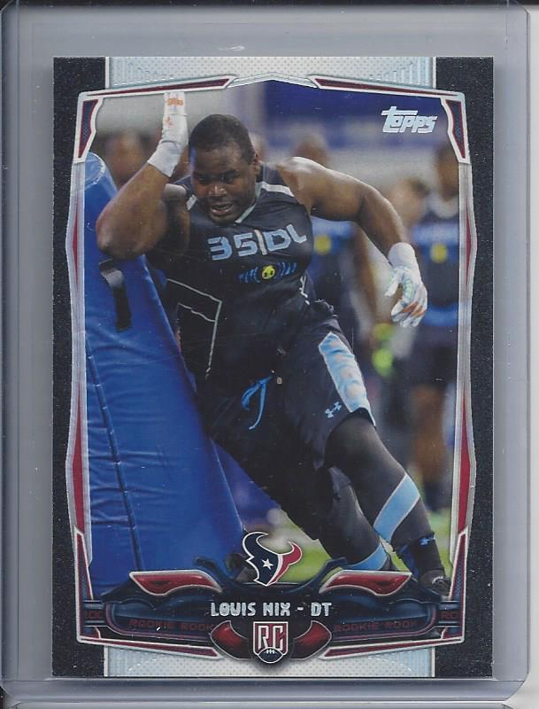 LOUIS NIX 2014 TOPPS CHARCOAL BLACK BORDER TEXANS ROOKIE RARE RC #D 32/59