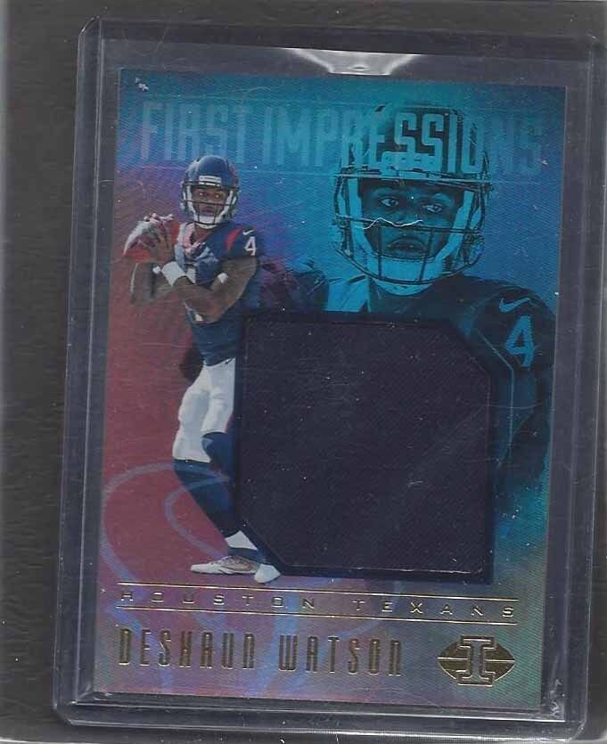 DESHAUN WATSON 2017 PANINI ILLUSIONS FIRST IMPRESSIONS JUMBO JERSEY RC
