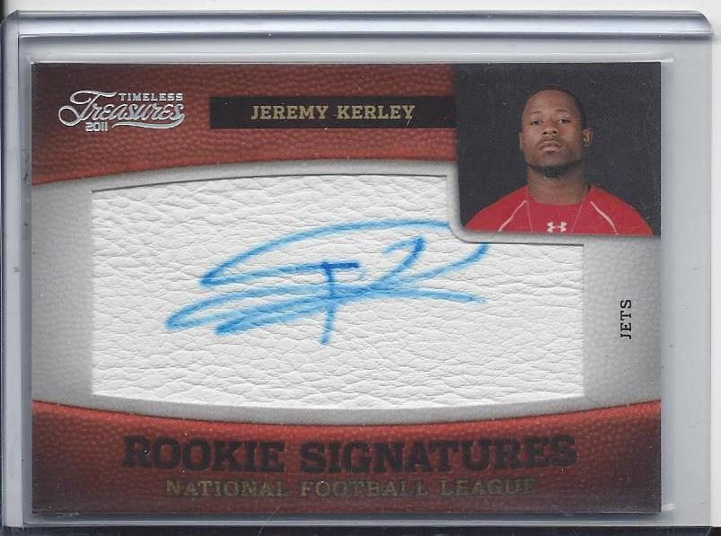 JEREMY KERLEY 2011 TIMELESS TREASURES PLATINUM ON CARD ROOKIE AUTO RC #D 9/25
