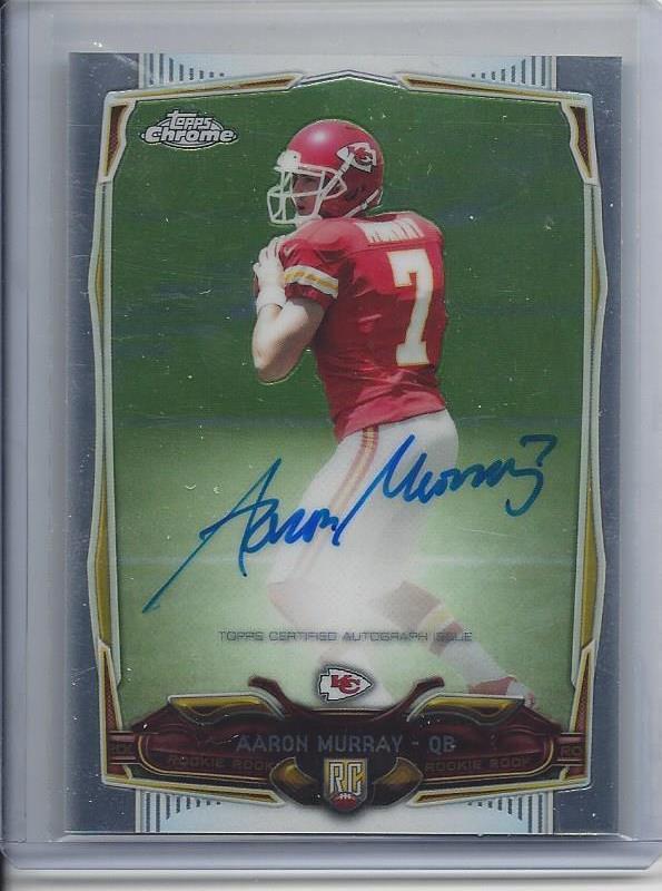AARON MURRAY 2014 TOPPS CHROME ON CARD ROOKIE AUTO RC #129
