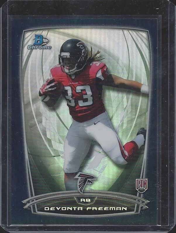 DEVONTA FREEMAN 2014 BOWMAN CHROME BLACK REFRACTOR FALCONS ROOKIE RC #D 142/299