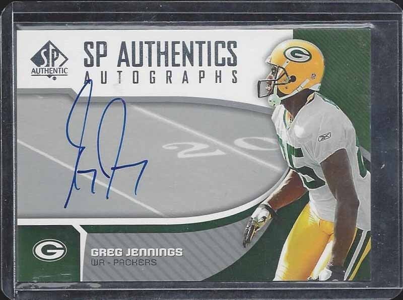 GREG JENNINGS 2006 SP AUTHENTIC AUTHENTICS PACKERS ON CARD ROOKIE AUTO RC