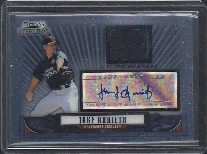 JAKE ARRIETA 2008 BOWMAN STERLING CUBS USA FUTURES GAME PROSPECT JERSEY AUTO RC