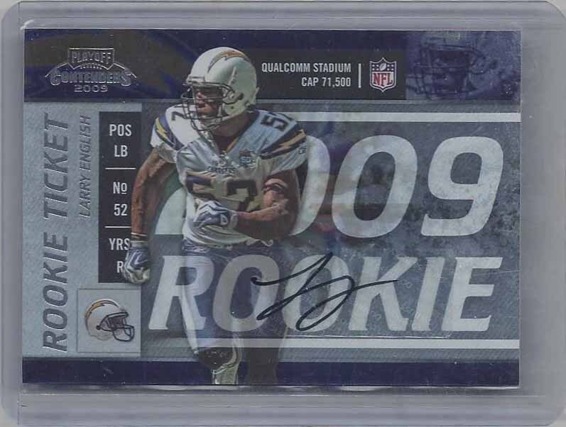 LARRY ENGLISH 2009 PLAYOFF CONTENDERS SP ROOKIE TICKET RARE TRUE RC AUTO /510