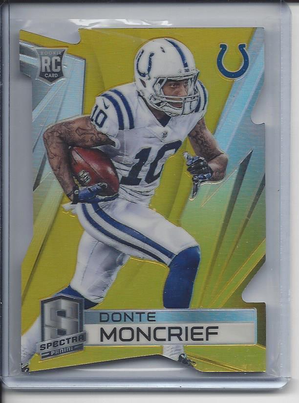 DONTE MONCRIEF 2014 PANINI SPECTRA GOLD DIE CUT COLTS ROOKIE RC #D 9/10
