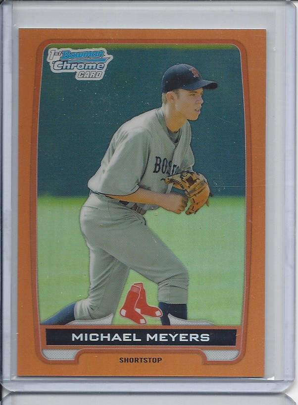 MICHAEL MEYERS 2012 BOWMAN CHROME DRAFT PROSPECTS ORANGE REFRACTOR #D 11/25