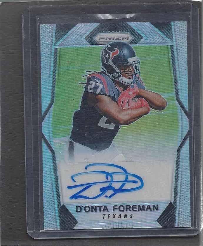 D'ONTA FOREMAN 2017 PANINI PRIZM SILVER PRIZMS ON CARD AUTO RC