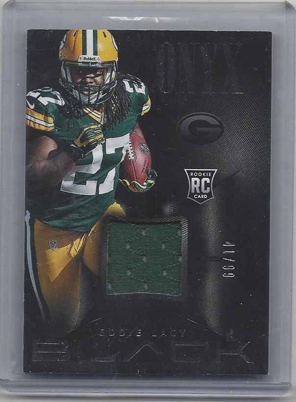 EDDIE LACY 2013 PANINI BLACK ONYX PACKERS ROOKIE JERSEY RC #D 41/99