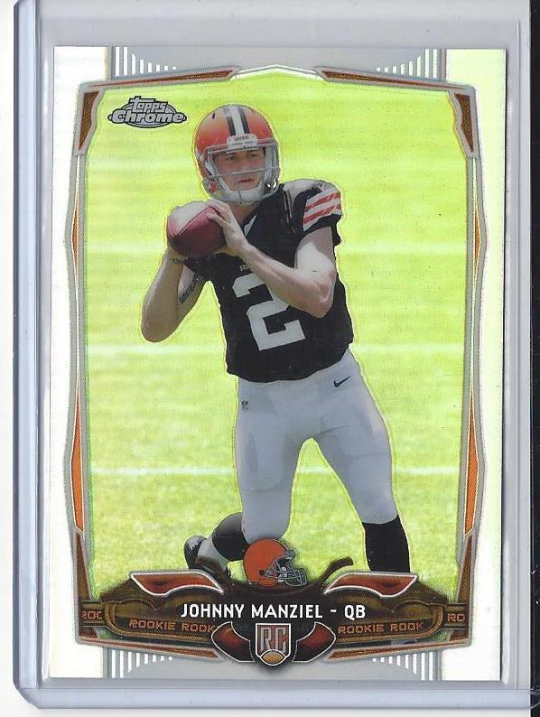 JOHNNY MANZIEL 2014 TOPPS CHROME BROWNS REFRACTOR RC #169