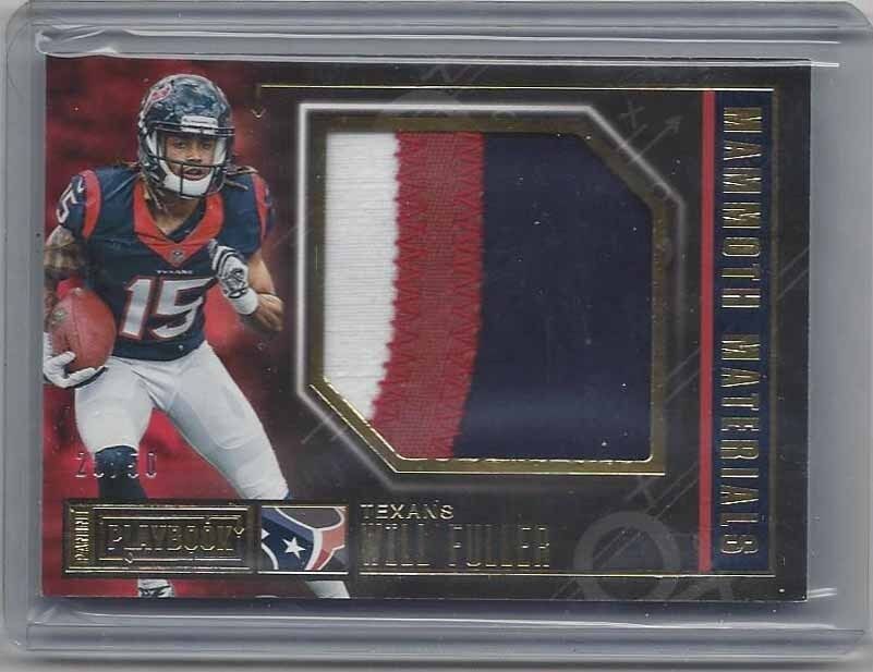 WILL FULLER 2016 PLAYBOOK MAMMOTH MATERIALS GOLD JUMBO 3 COLOR PATCH RC #D 20/50