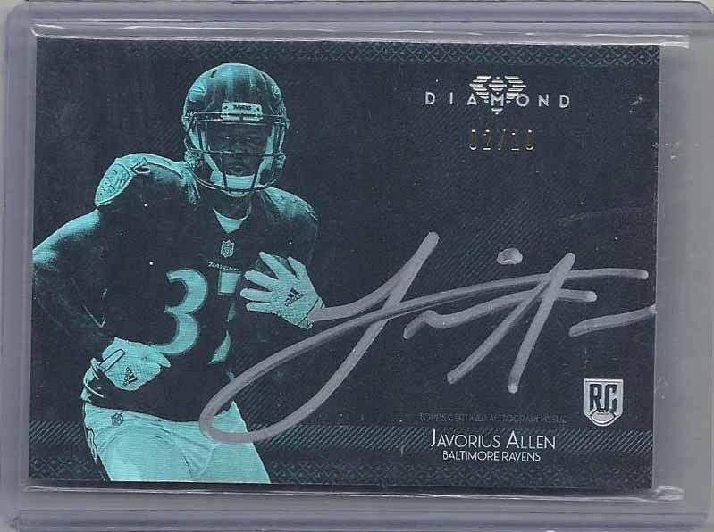 JAVORIUS BUCK ALLEN 2015 TOPPS DIAMOND SILVER INK ON CARD ROOKIE AUTO RC #D 2/10
