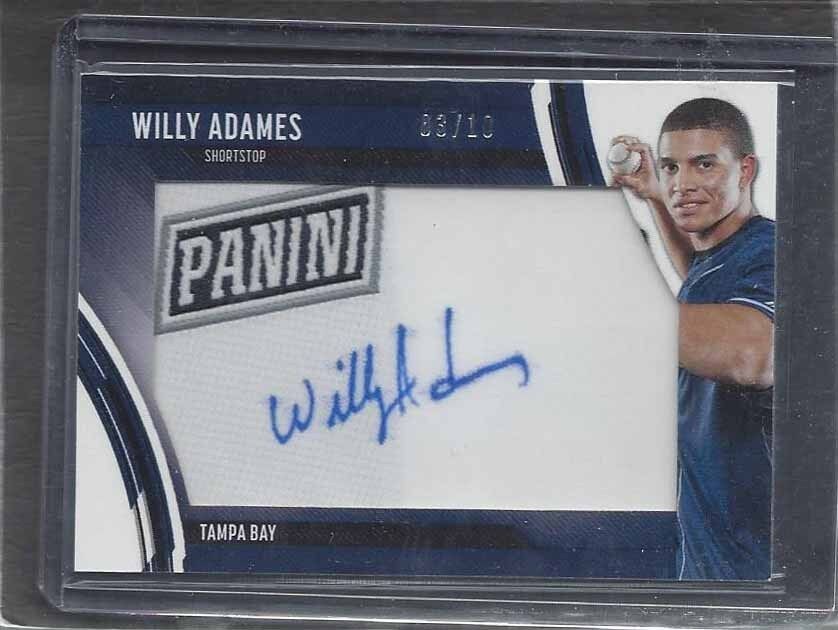 WILLY ADAMES 2017 PANINI DAY PROSPECT LOGO PATCH ON CARD AUTO #D 3/10