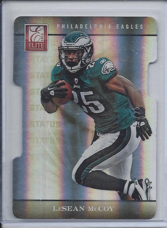 LESEAN MCCOY 2012 ELITE STATUS GOLD DIE CUT #D 12/25