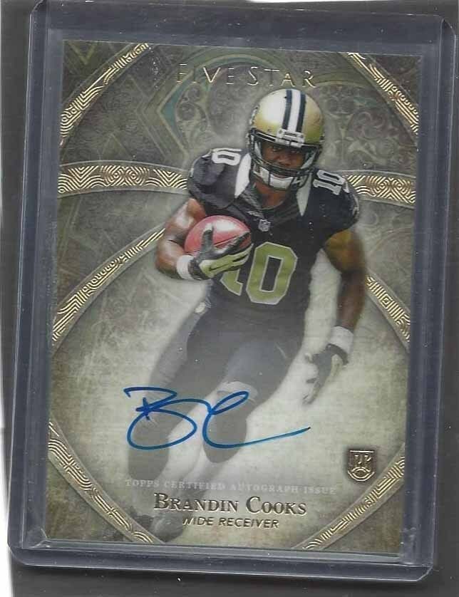 BRANDIN COOKS 2014 TOPPS 5 FIVE STAR ON CARD ROOKIE AUTO RC