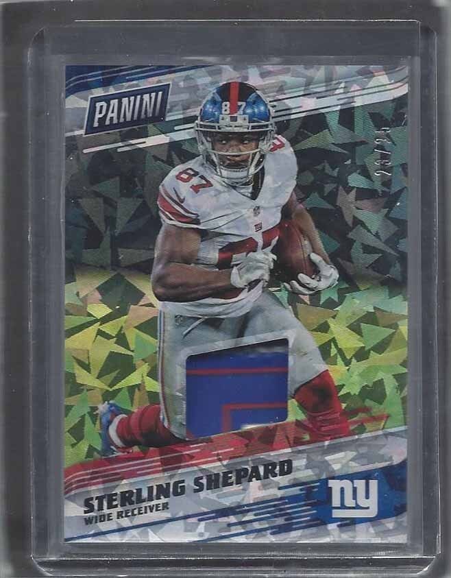 STERLING SHEPARD 2017 PANINI DAY CRACKED ICE 3 COLOR LOGO PATCH #D 23/25