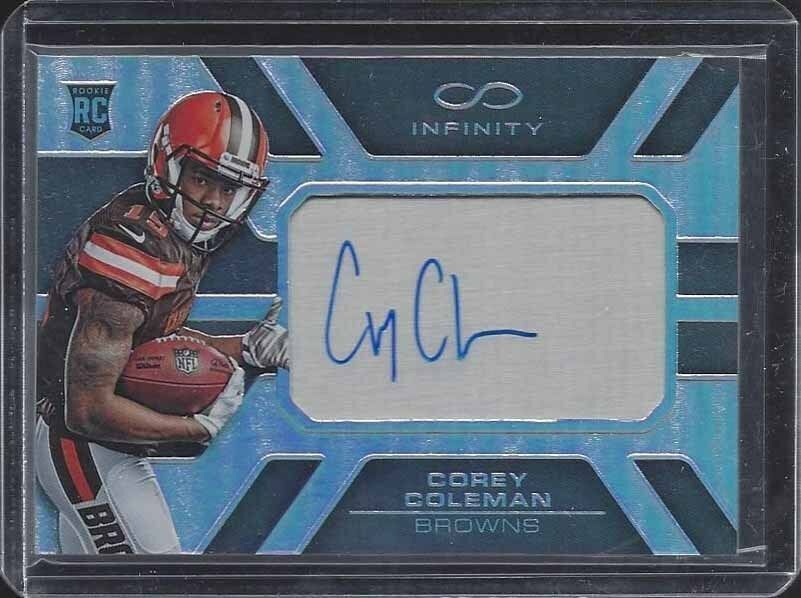 COREY COLEMAN 2016 PANINI INFINITY BROWNS ROOKIE ON CARD AUTO RC #D /288