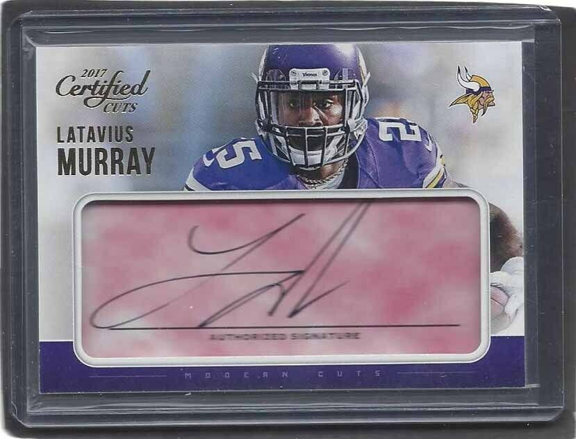 LATAVIUS MURRAY 2017 CERTIFIED CUTS RED ON CARD AUTO #D 19/99
