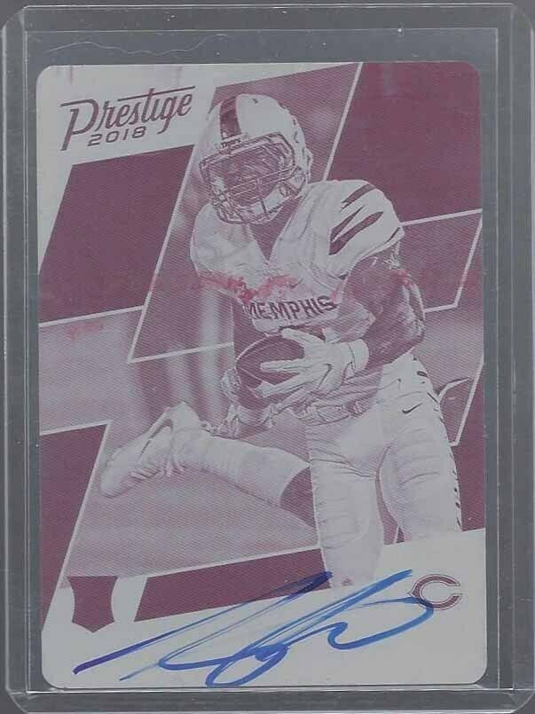 ANTHONY MILLER 2018 PRESTIGE MAGENTA PRINTING PLATE ON CARD ROOKIE AUTO RC 1/1