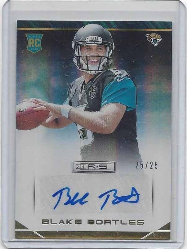 BLAKE BORTLES 2014 ROOKIES & STARS LONGEVITY GOLD ROOKIE AUTO RC #D 25/25
