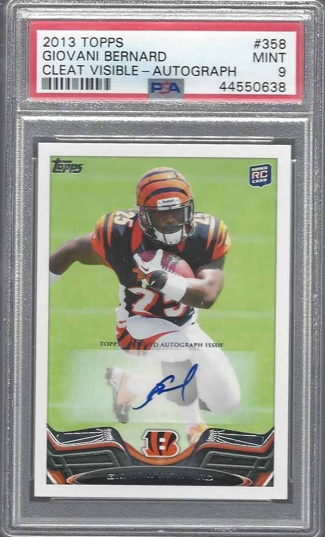 GIOVANI BERNARD 2013 TOPPS SSP PHOTO VARIATION RARE ROOKIE AUTO RC PSA 9 MINT