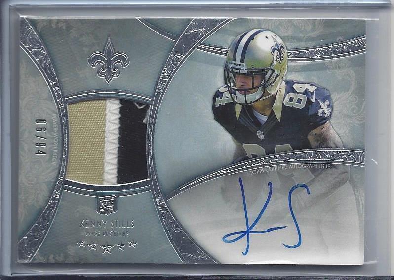 KENNY STILLS 2013 TOPPS 5 FIVE STAR RPA 3 COLOR PATCH ON CARD AUTO RC #D 6/94