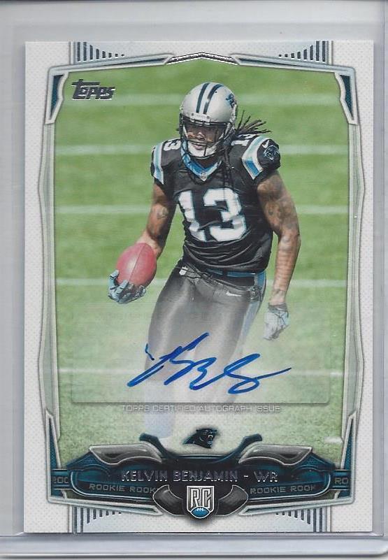KELVIN BENJAMIN 2014 TOPPS SP VARIATION SHORT PRINT AUTO RC #409