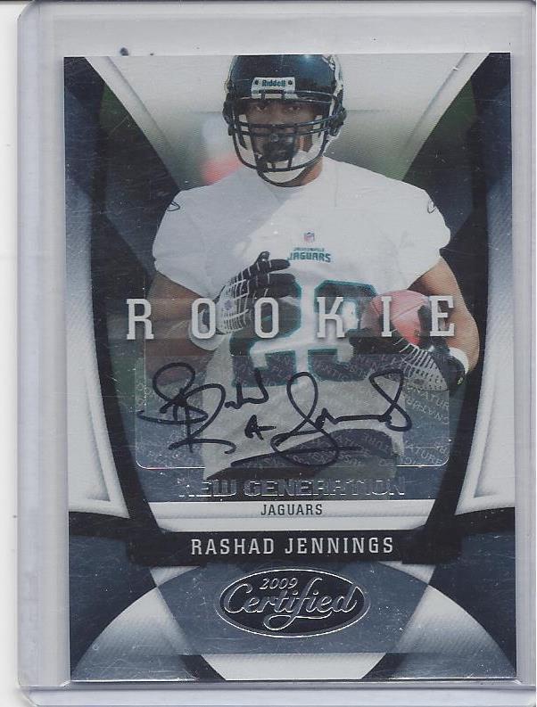 RASHAD JENNINGS 2009 CERTIFIED NEW GENERATION AUTO RC #D /499