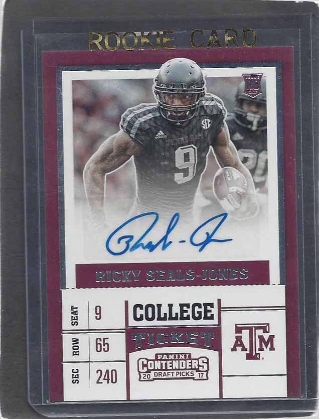 RICKY SEALS JONES 2017 PANINI CONTENDERS DRAFT PICKS ROOKIE AUTO RC #214