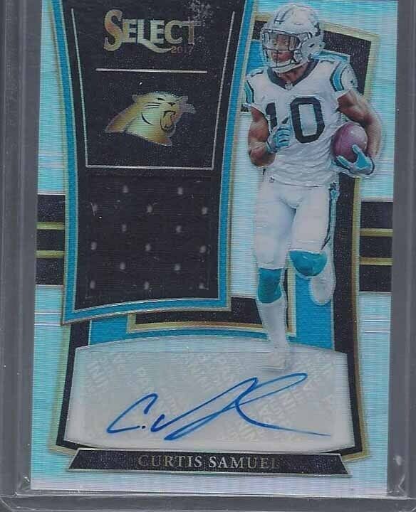 1/1 CURTIS SAMUEL 2017 SELECT ROOKIE JERSEY AUTO RC #D 10/199 JERSEY NUMBER #10!