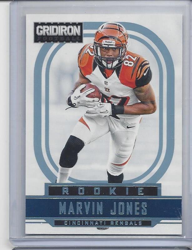 MARVIN JONES 2012 GRIDIRON O'S PLATINUM BLUE ROOKIE RC #D 15/25